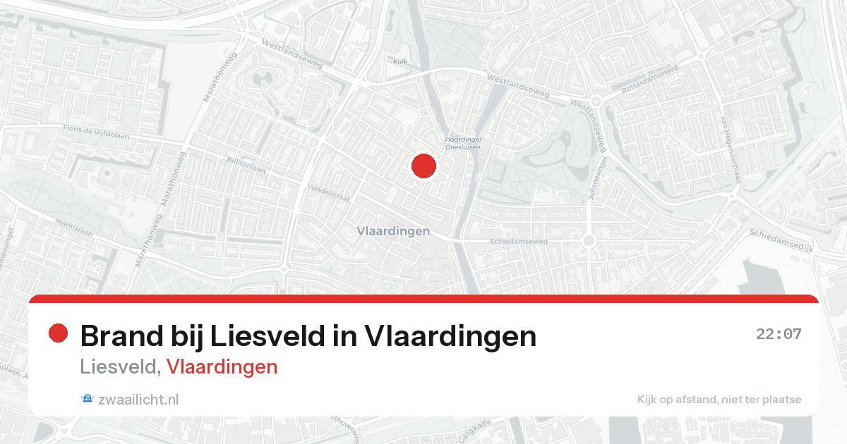 Brand bij Liesveld in Vlaardingen — 19 aug 2026
