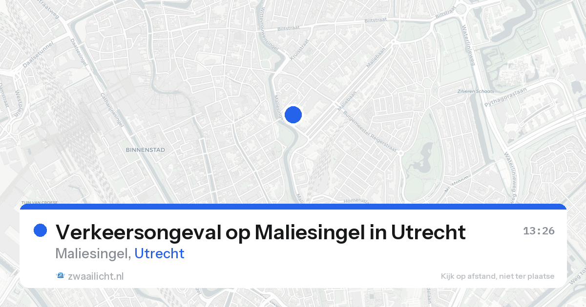 Verkeersongeval op Maliesingel in Utrecht — 18 aug 2026