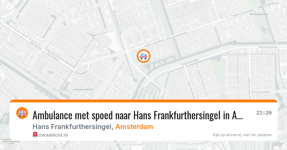 Ambulance met spoed naar Hans Frankfurthersingel in Amsterdam — 10 jun 2026