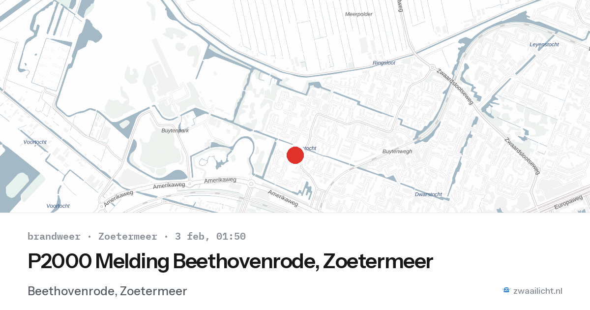 P2000 Melding Beethovenrode, Zoetermeer — 3 feb 2026