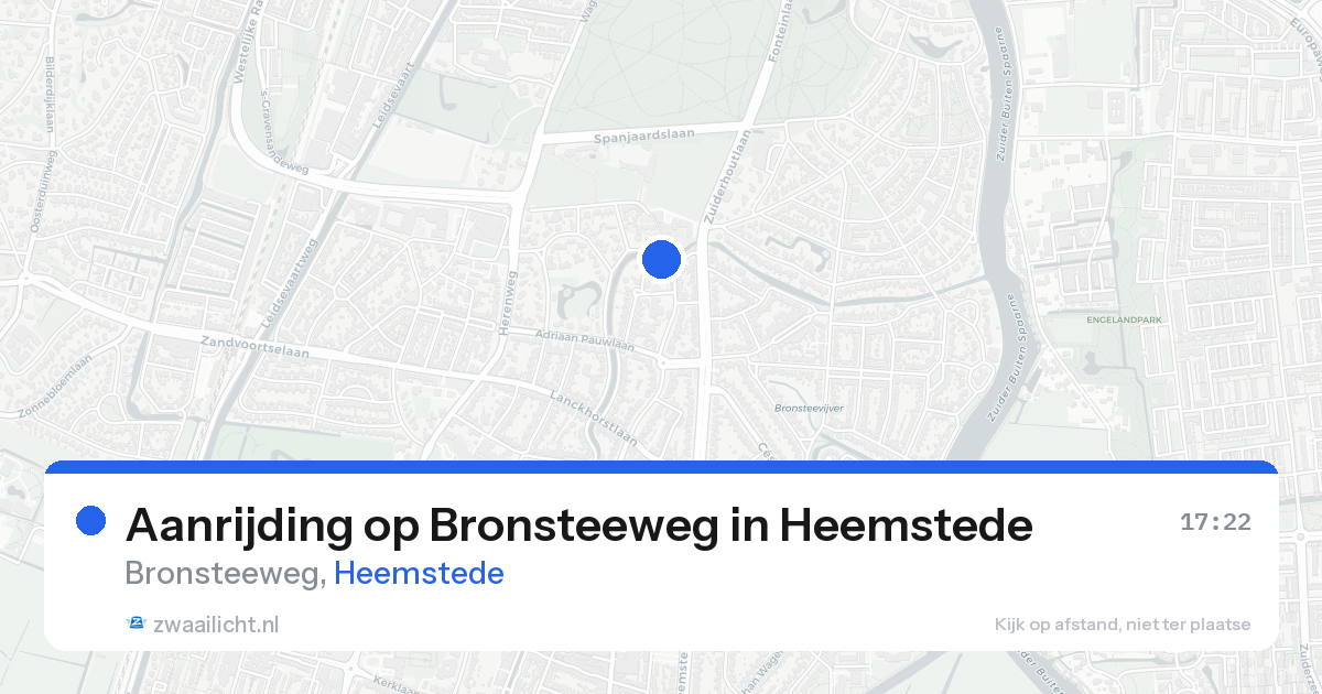 Aanrijding op Bronsteeweg in Heemstede — 25 aug 2026