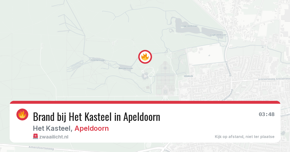 Brand bij Het Kasteel in Apeldoorn — 23 mei 2026