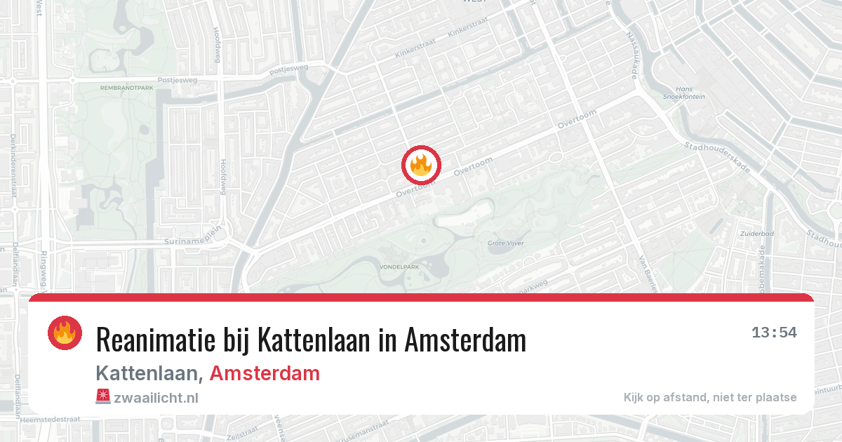 Reanimatie bij Kattenlaan in Amsterdam — 22 mrt 2026