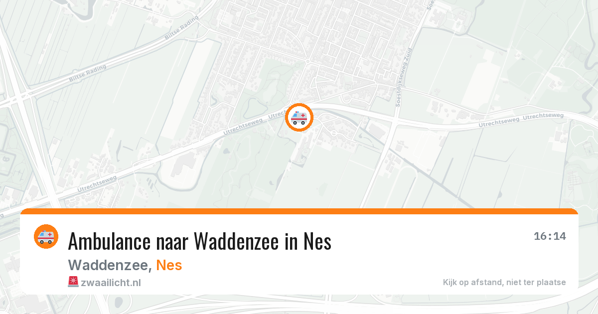 Ambulance naar Waddenzee in Nes — 12 jun 2026