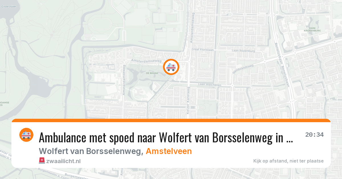 Ambulance met spoed naar Wolfert van Borsselenweg in Amstelveen — 23 jun 2026