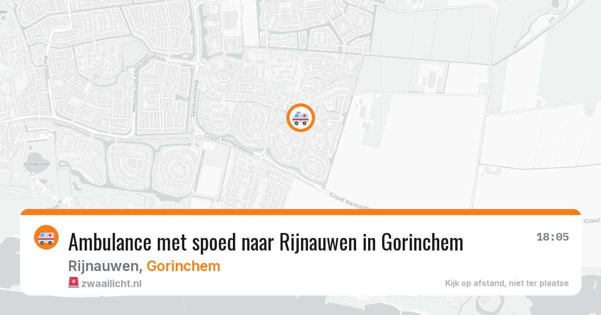 Ambulance met spoed naar Rijnauwen in Gorinchem — 1 apr 2026