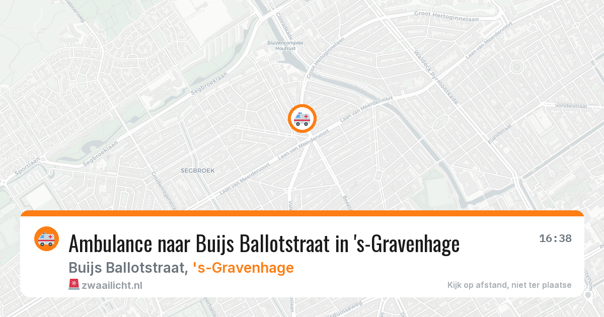 Ambulance naar Buijs Ballotstraat in 's-Gravenhage — 8 aug 2026