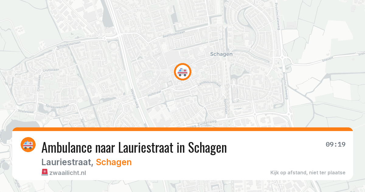 Ambulance naar Lauriestraat in Schagen — 12 aug 2026