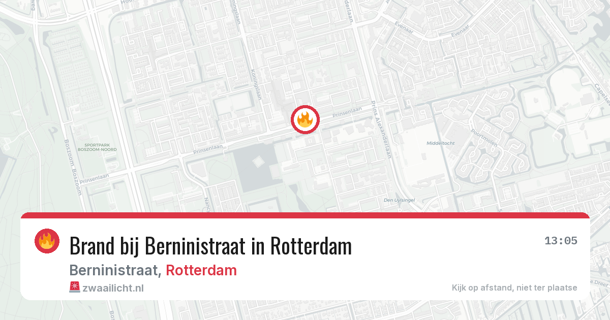 Brand bij Berninistraat in Rotterdam — 27 mei 2026