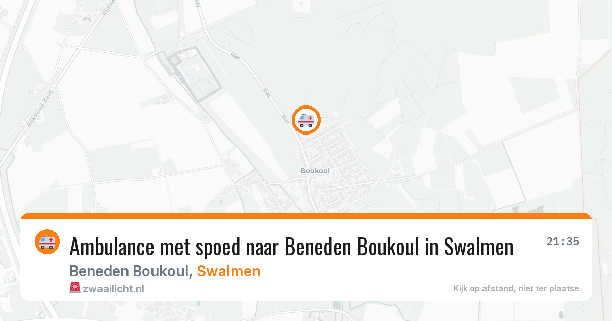 Ambulance met spoed naar Beneden Boukoul in Swalmen — 8 jul 2026