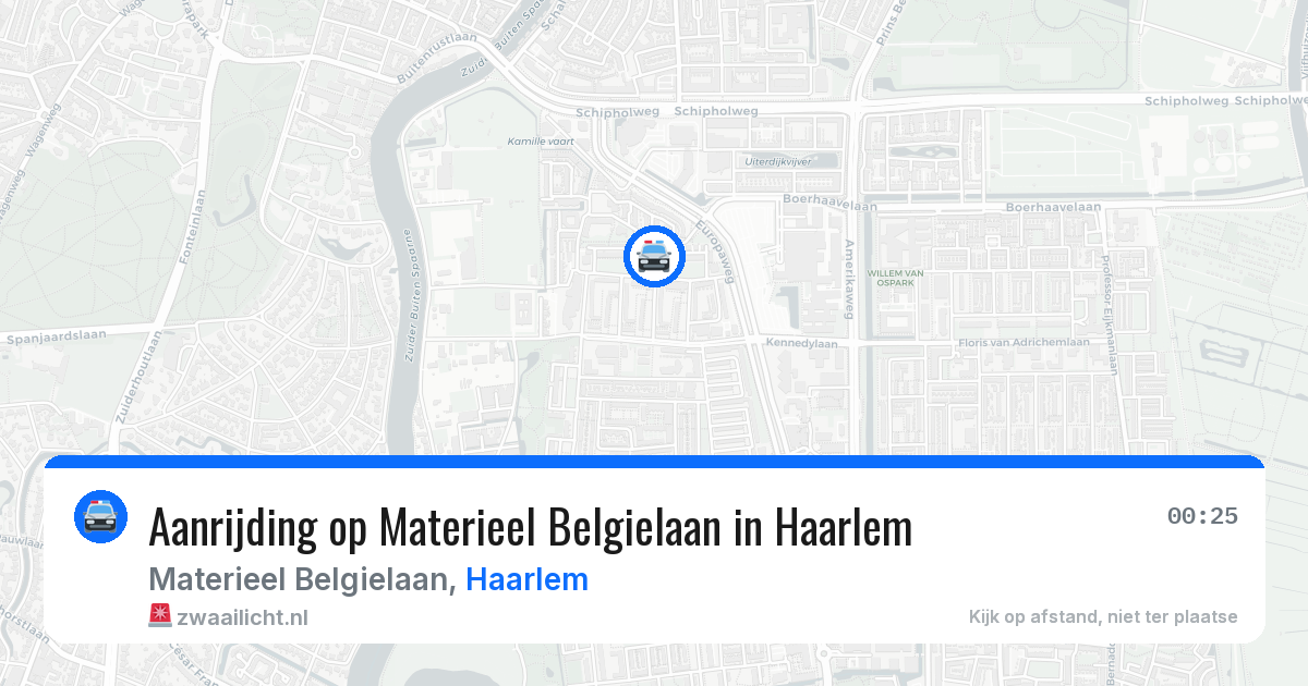 Aanrijding op Materieel Belgielaan in Haarlem — 14 mrt 2026