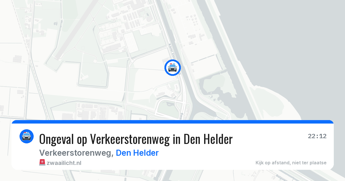 Ongeval op Verkeerstorenweg in Den Helder — 23 jun 2026