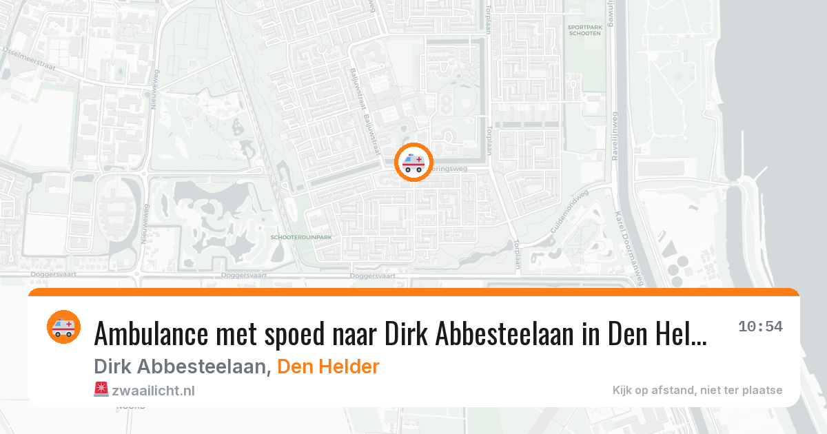 Ambulance met spoed naar Dirk Abbesteelaan in Den Helder — 7 mei 2026