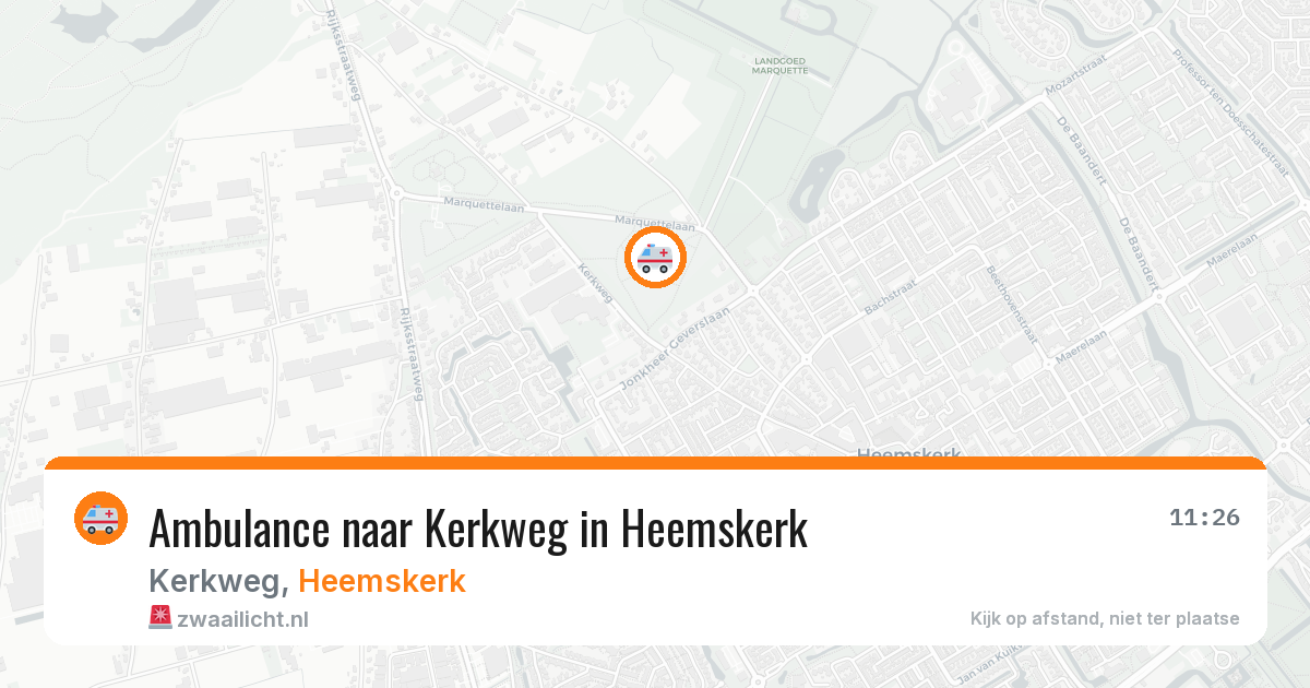 Ambulance naar Kerkweg in Heemskerk — 4 aug 2026