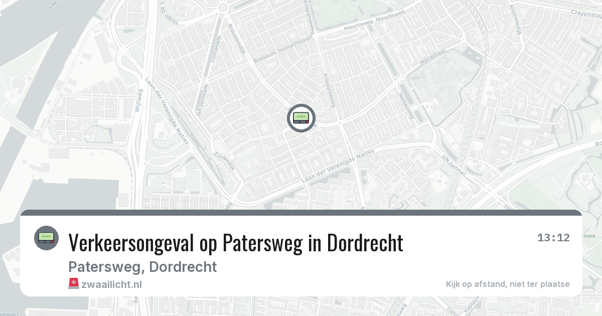 Verkeersongeval op Patersweg in Dordrecht — 7 mrt 2026