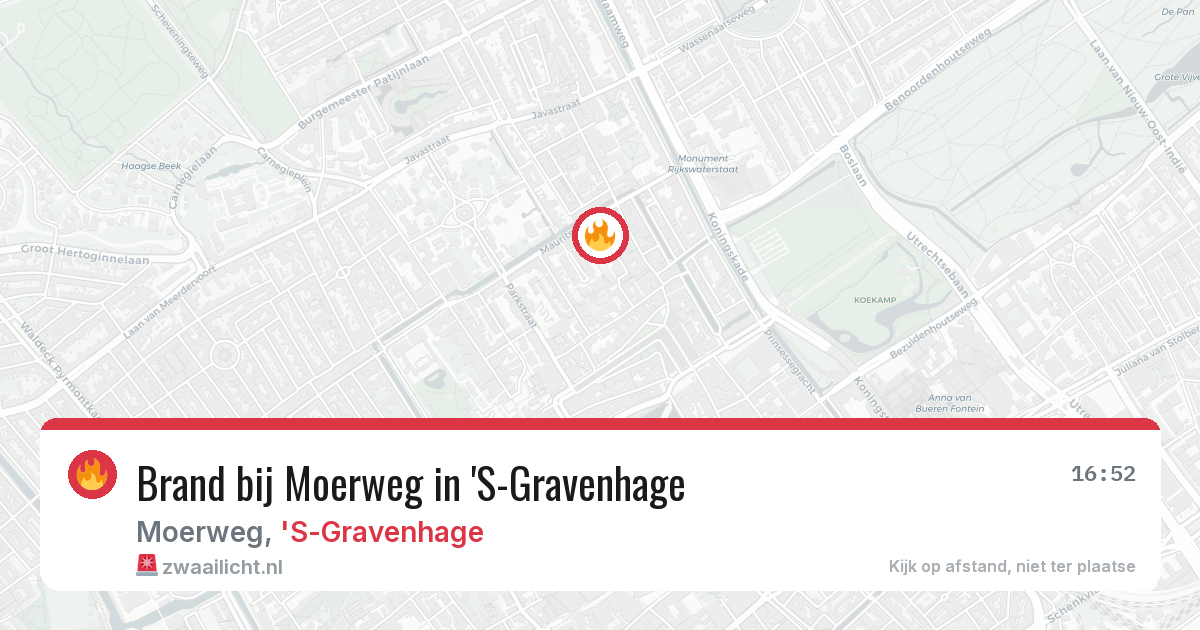 Brand bij Moerweg in 'S-Gravenhage — 25 feb 2026