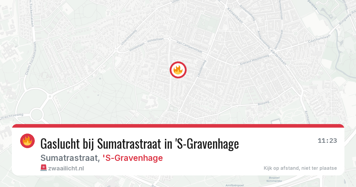 Gaslucht bij Sumatrastraat in 'S-Gravenhage — 30 mrt 2026