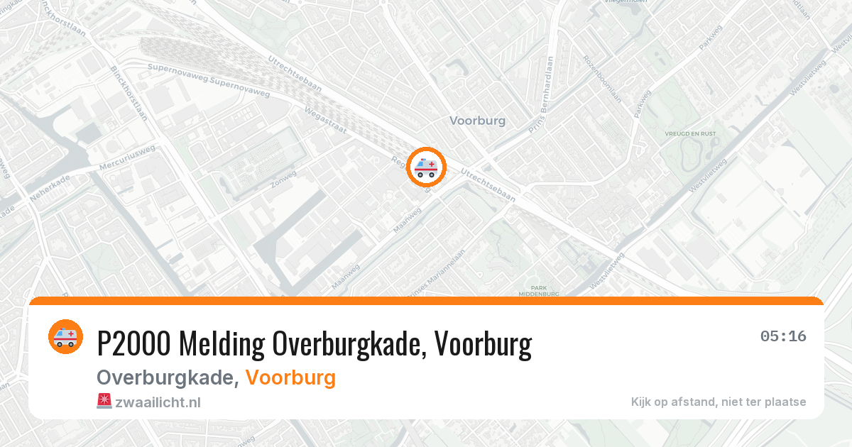 P2000 Melding Overburgkade, Voorburg — 30 jun 2026