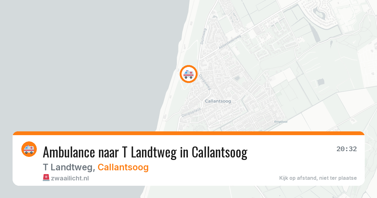 Ambulance naar T Landtweg in Callantsoog — 29 mei 2026