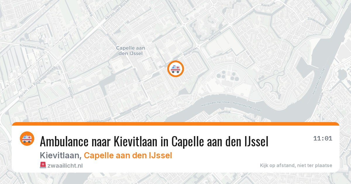 Ambulance naar Kievitlaan in Capelle aan den IJssel — 24 mei 2026