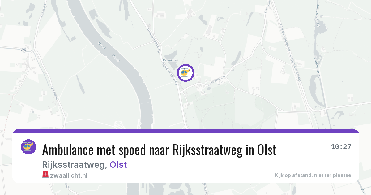 Ambulance met spoed naar Rijksstraatweg in Olst — 27 jul 2026
