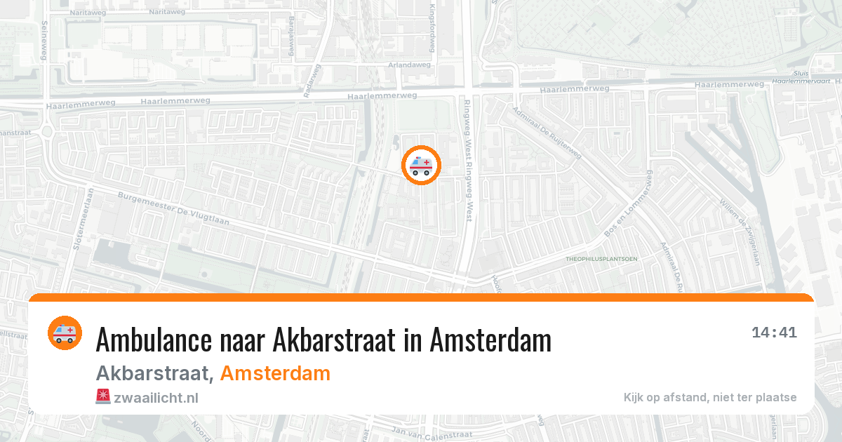 Ambulance naar Akbarstraat in Amsterdam — 11 aug 2026