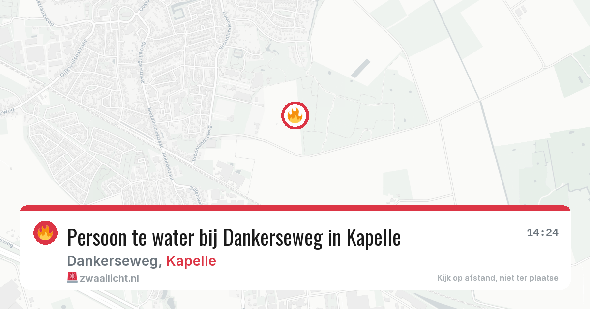 Persoon te water bij Dankerseweg in Kapelle — 25 jun 2026