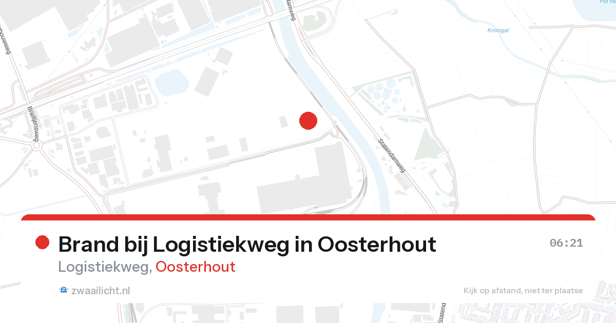 Brand bij Logistiekweg in Oosterhout — 18 apr 2026