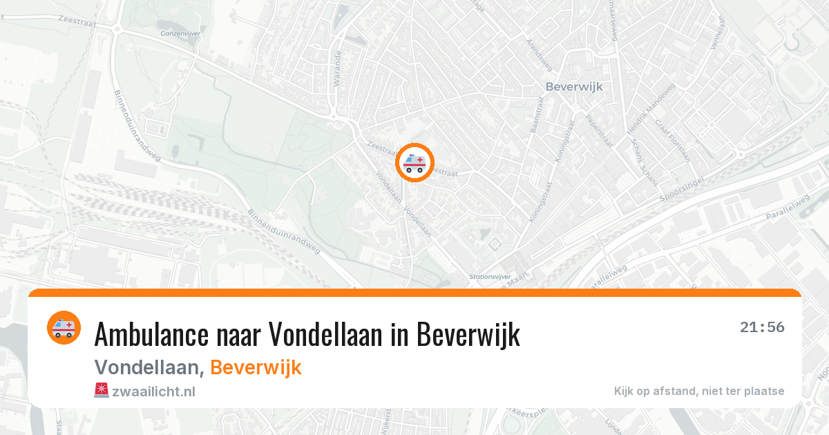 Ambulance naar Vondellaan in Beverwijk — 10 aug 2026