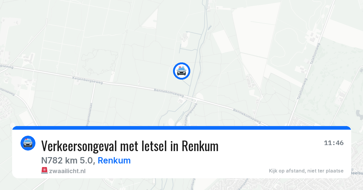 Verkeersongeval met letsel in Renkum — 11 aug 2026
