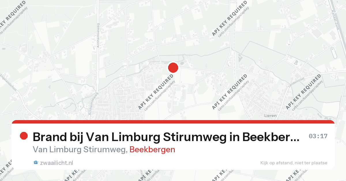Brand bij Van Limburg Stirumweg in Beekbergen — 24 aug 2026