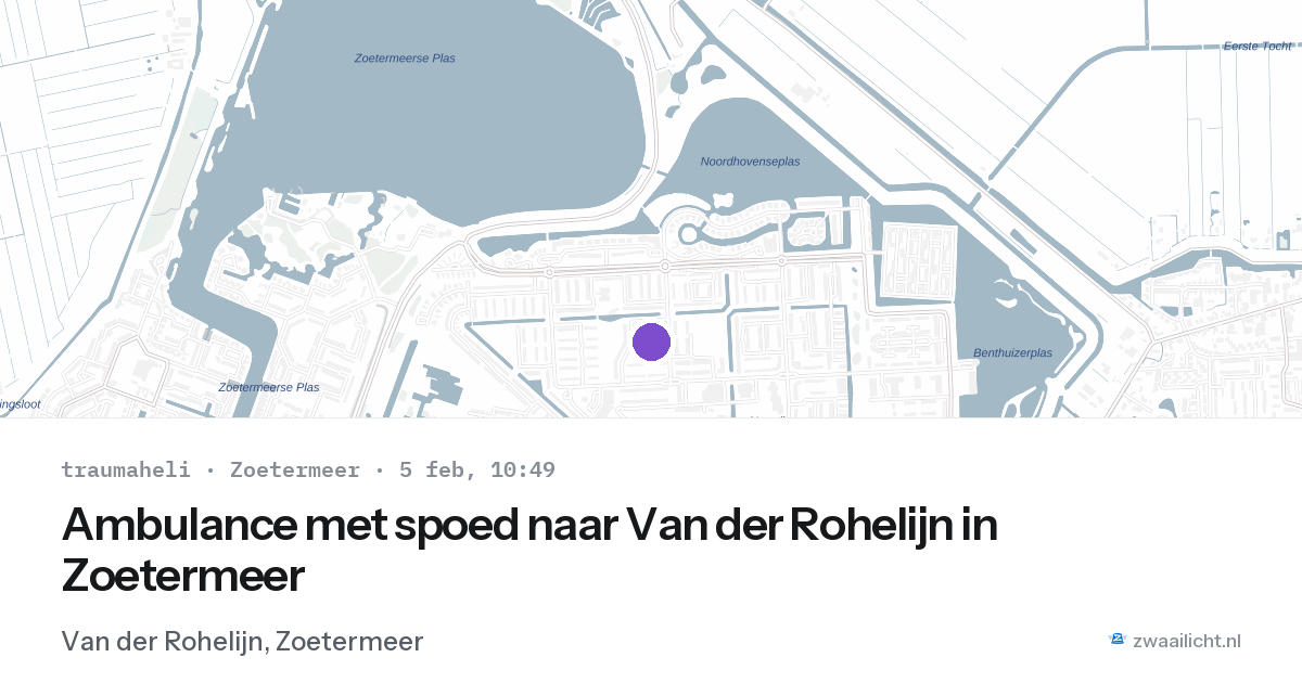 Ambulance met spoed naar Van der Rohelijn in Zoetermeer — 5 feb 2026