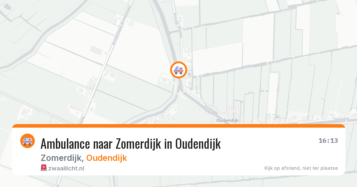 Ambulance naar Zomerdijk in Oudendijk — 6 jun 2026