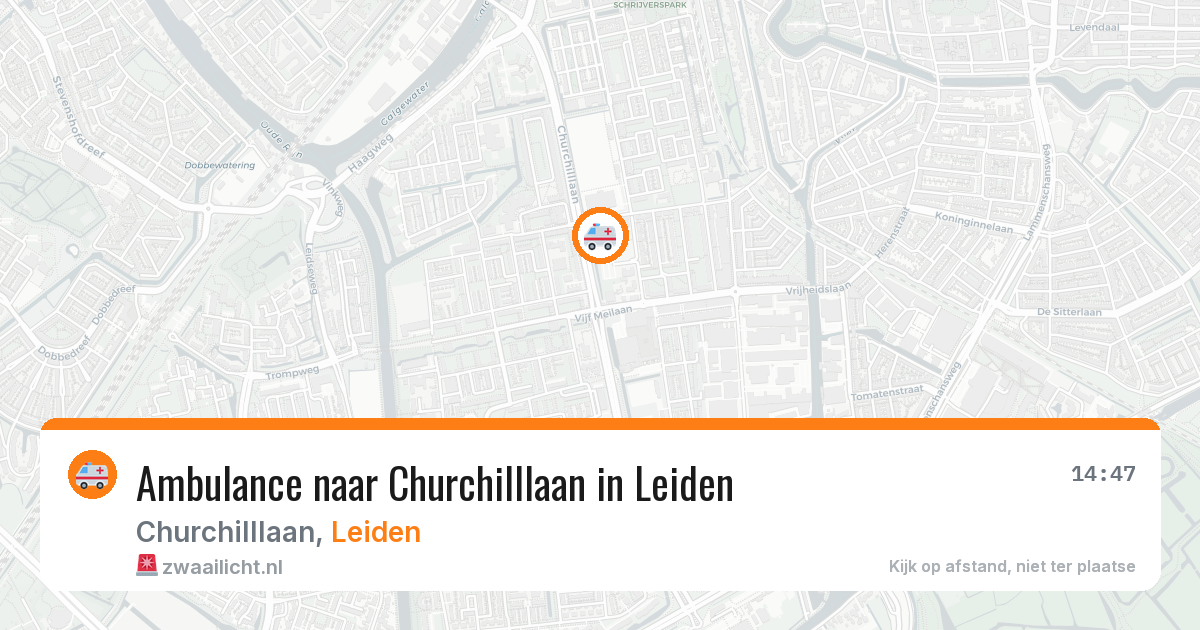 Ambulance naar Churchilllaan in Leiden — 12 aug 2026