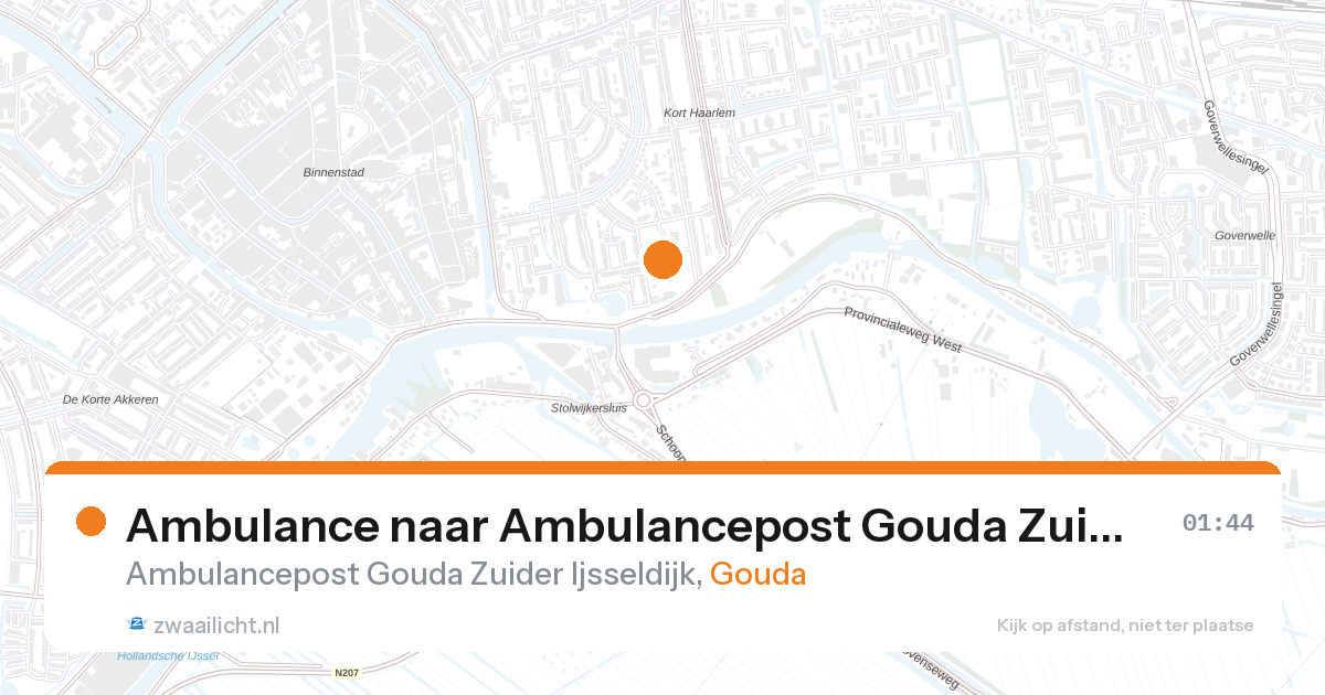 Ambulance naar Ambulancepost Gouda Zuider Ijsseldijk in Gouda — 7 feb 2026