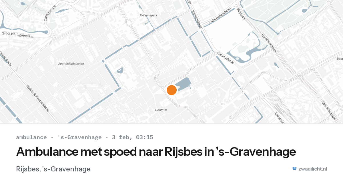 Ambulance met spoed naar Rijsbes in 's-Gravenhage — 3 feb 2026