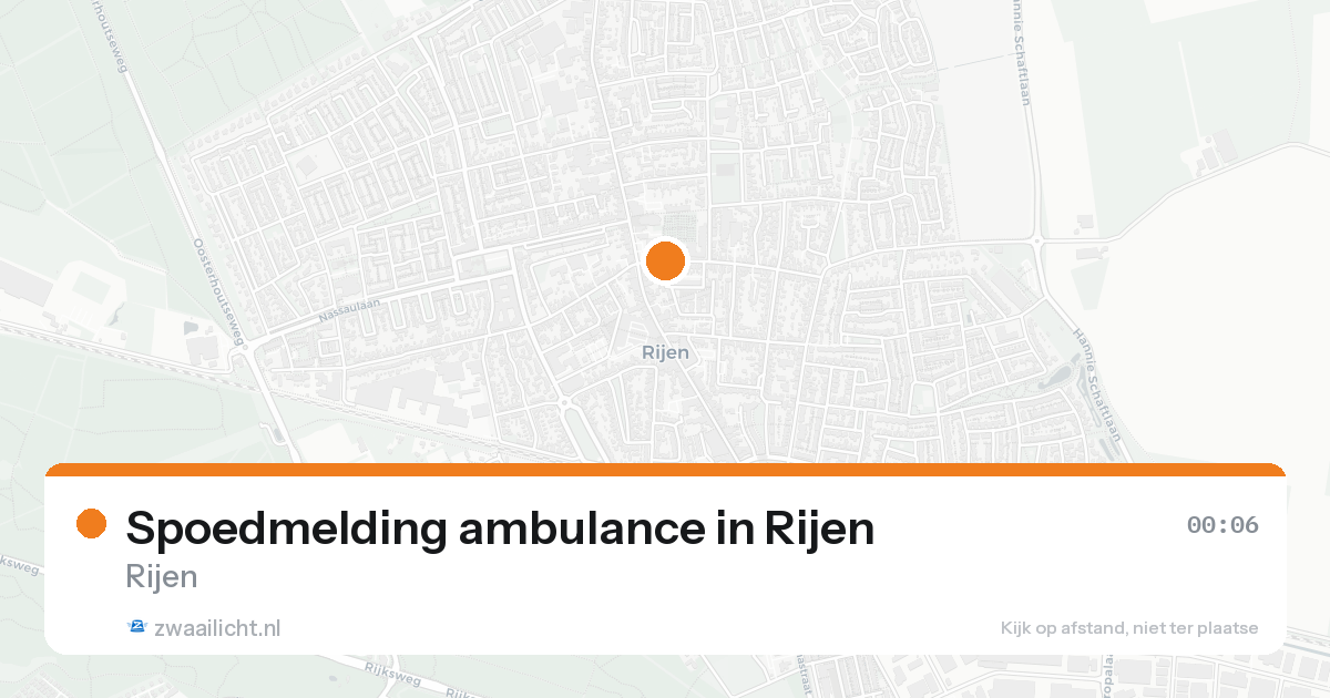 Spoedmelding ambulance in Rijen — 7 feb 2026