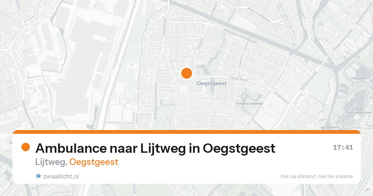Ambulance naar Lijtweg in Oegstgeest — 22 aug 2026