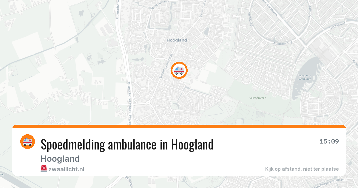 Spoedmelding ambulance in Hoogland — 20 apr 2026