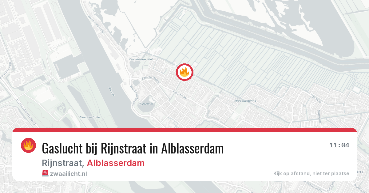 Gaslucht bij Rijnstraat in Alblasserdam — 29 jan 2026