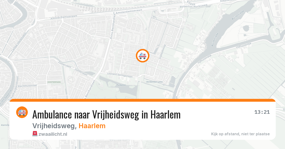 Ambulance naar Vrijheidsweg in Haarlem — 13 jun 2026