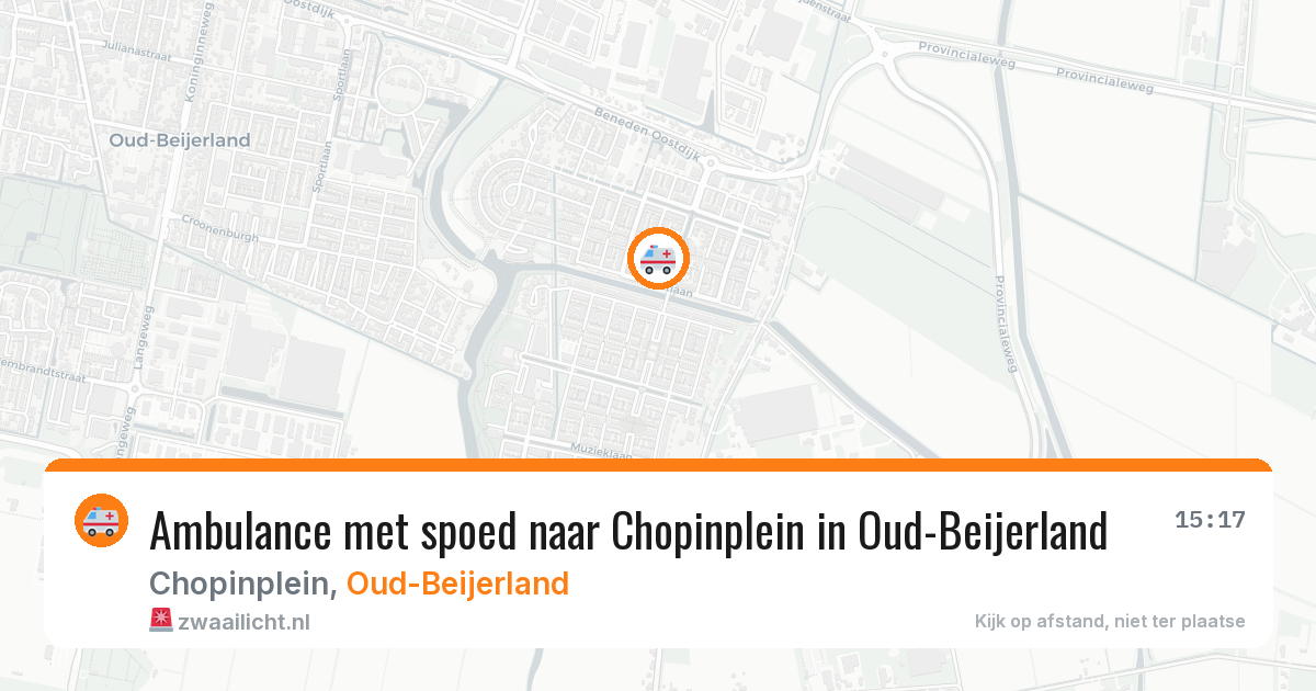 Ambulance met spoed naar Chopinplein in Oud-Beijerland — 1 aug 2026