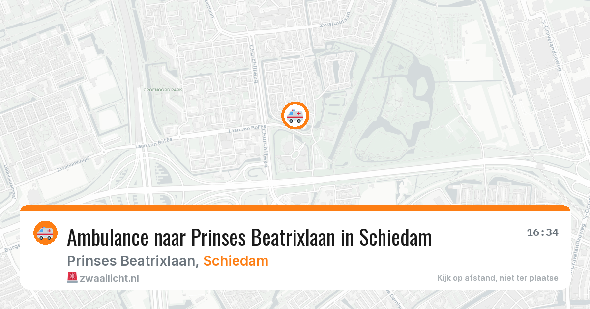 Ambulance naar Prinses Beatrixlaan in Schiedam — 13 jun 2026
