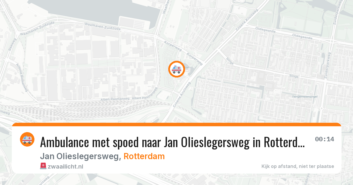 Ambulance met spoed naar Jan Olieslegersweg in Rotterdam — 12 jun 2026