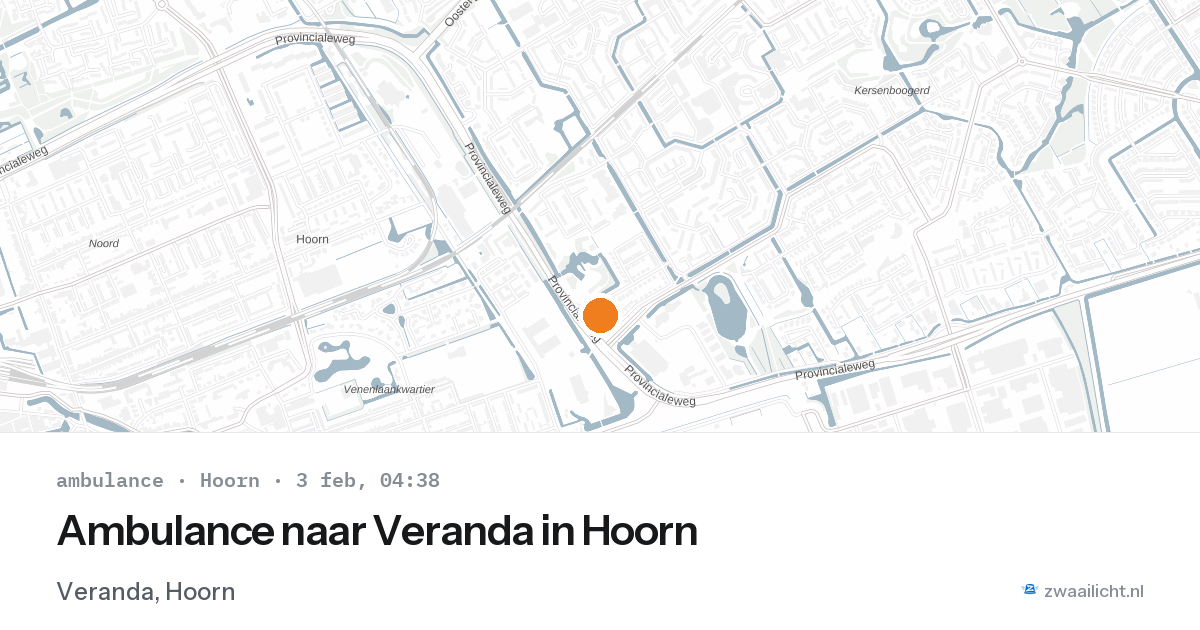 Ambulance naar Veranda in Hoorn — 3 feb 2026