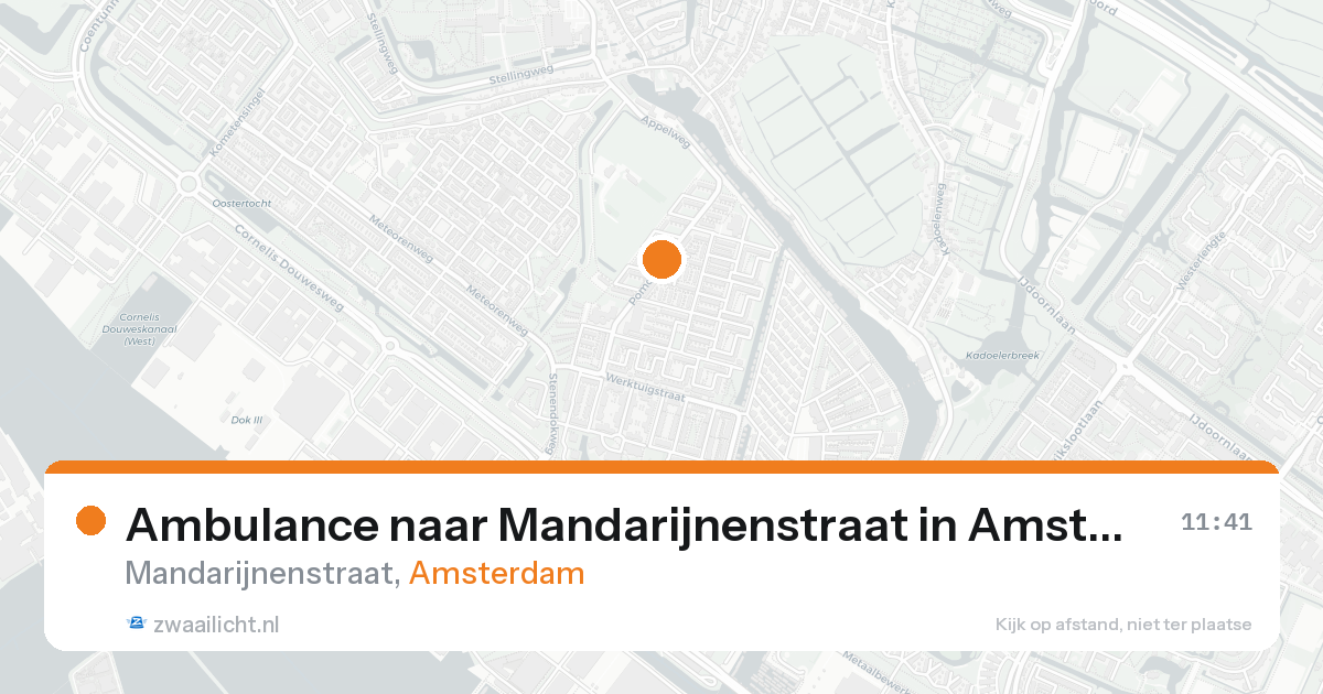 Ambulance naar Mandarijnenstraat in Amsterdam — 20 aug 2026