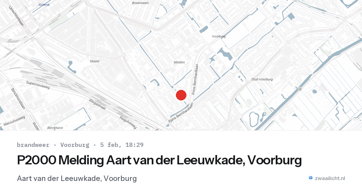 P2000 Melding Aart van der Leeuwkade, Voorburg — 5 feb 2026