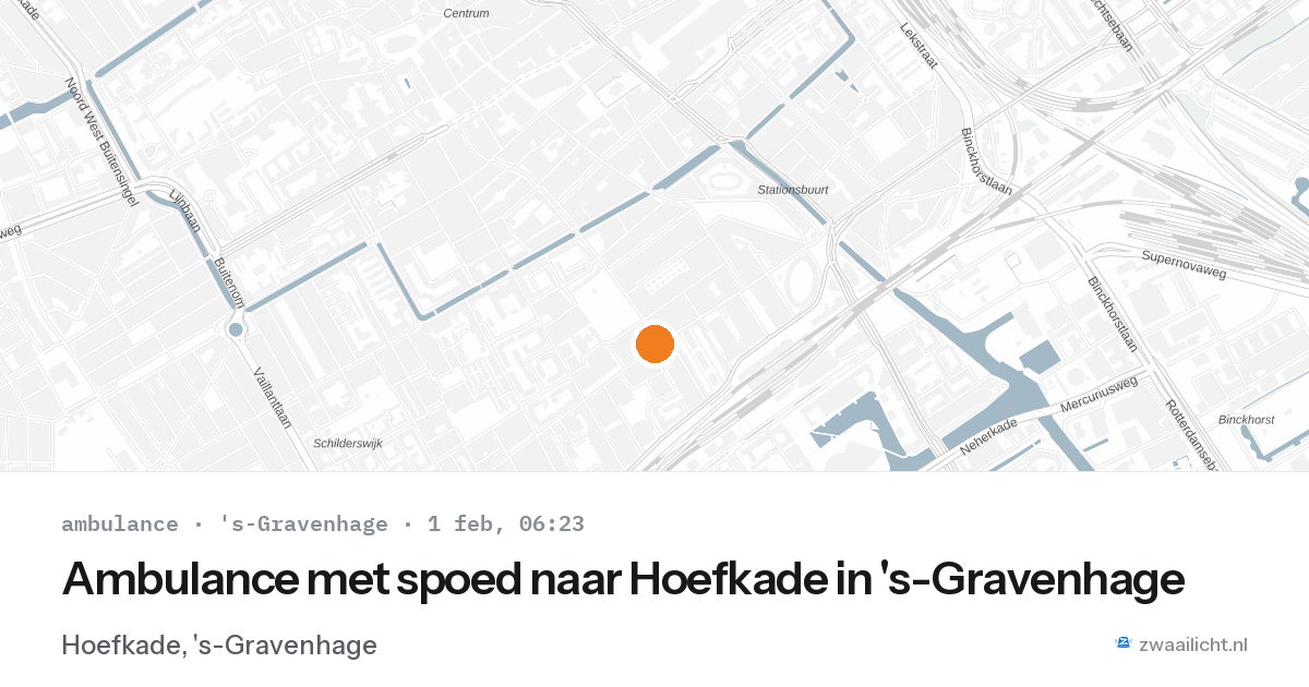 Ambulance met spoed naar Hoefkade in 's-Gravenhage — 1 feb 2026
