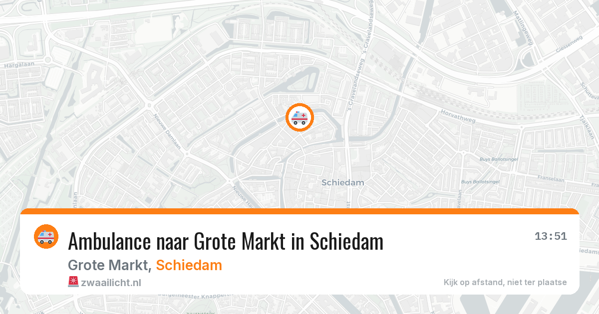 Ambulance naar Grote Markt in Schiedam — 3 jul 2026