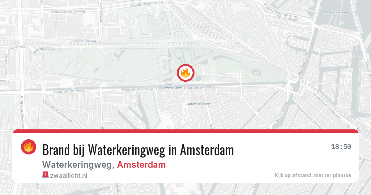 Brand bij Waterkeringweg in Amsterdam — 29 jul 2026